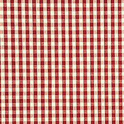 Фото Ткань портьерная с рисунком - Клетка - стиль Английский - Красная - Купить в Интернет-магазине