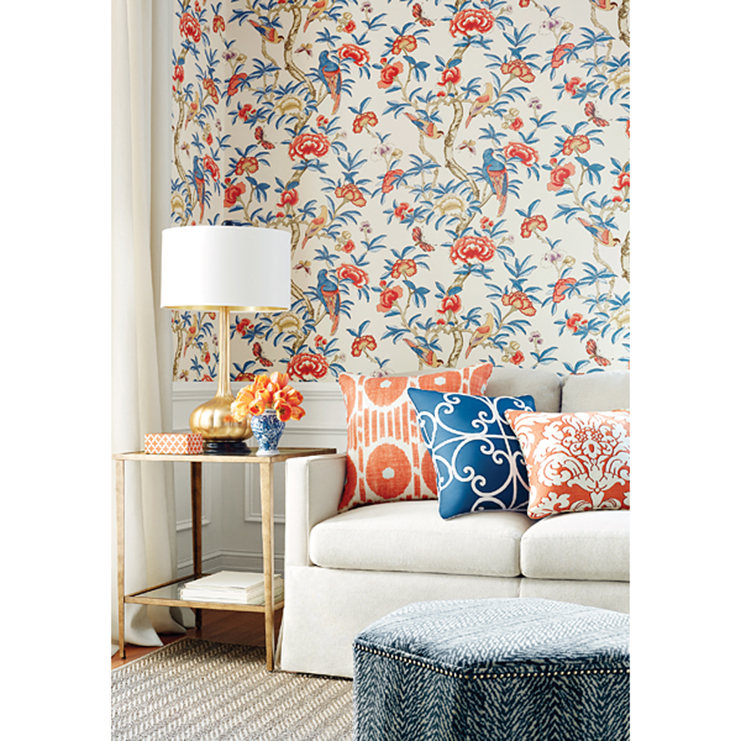 Фото Обои с рисунком - Крупный декор - стиль Американский - Белые - Купить в Интернет-магазине