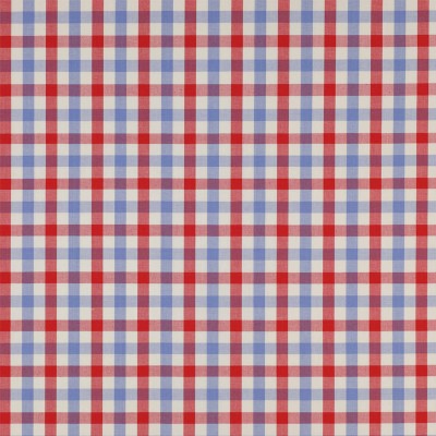 Фото Ткань портьерная с рисунком - Клетка - стиль Английский - Красная - Купить в Интернет-магазине