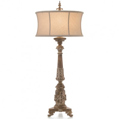 Фото Настольная лампа - стиль Американская классика - Деревянная - Купить в Интернет-магазине