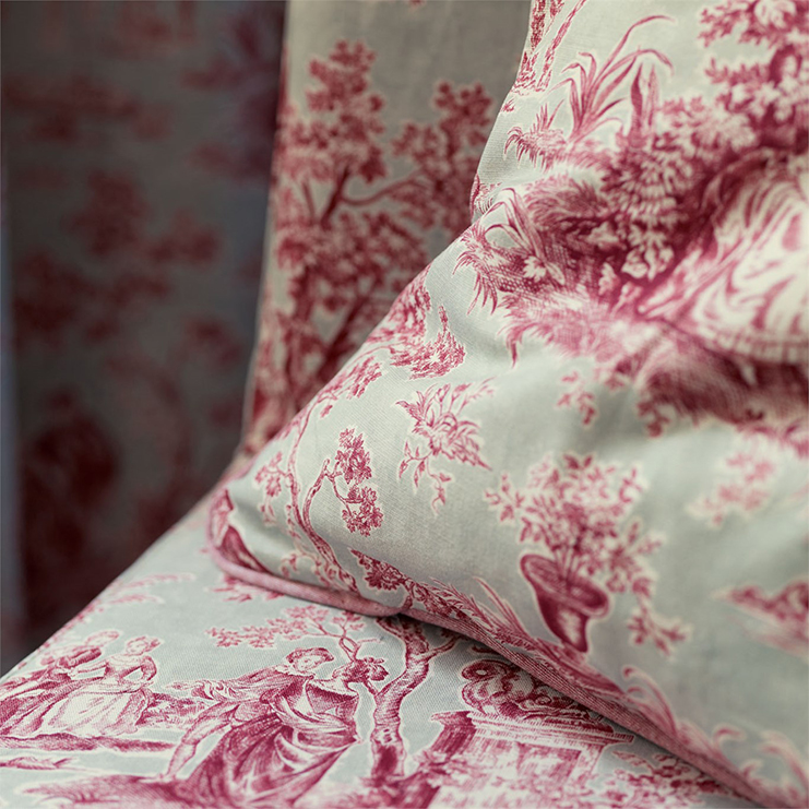 Фото Ткань портьерная с рисунком - Туаль - стиль Английский - Коричневая - Купить в Интернет-магазине