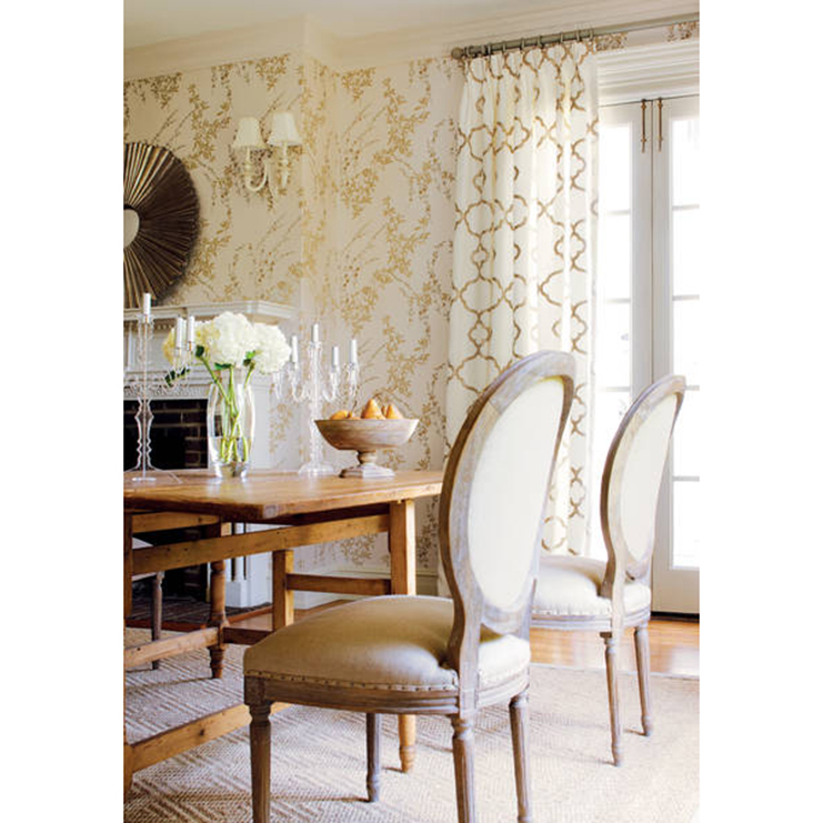 Фото Обои с рисунком - Растение - стиль Американский - Золотые - Купить в Интернет-магазине