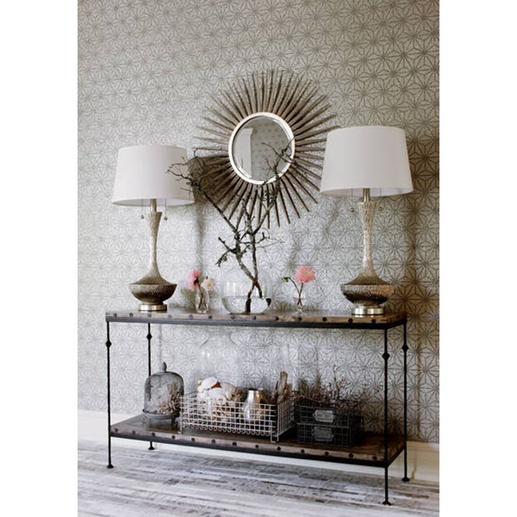 Фото Обои с рисунком - Орнамент - стиль Американский - Серые - Купить в Интернет-магазине Фото Обои с рисунком - Орнамент - стиль Американский - Серые - Купить в Интернет-магазине