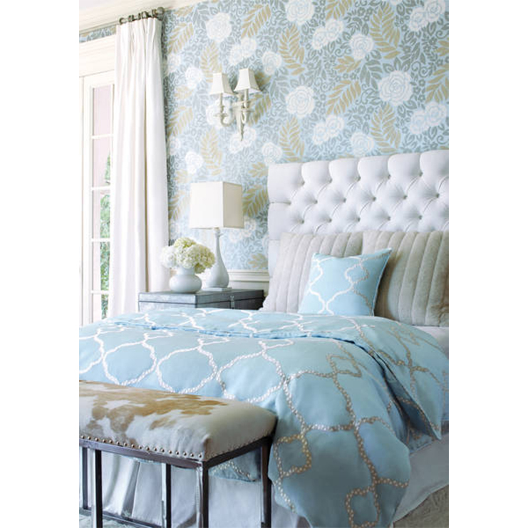 Фото Обои с рисунком - Крупный декор - стиль Американский - Белые - Купить в Интернет-магазине