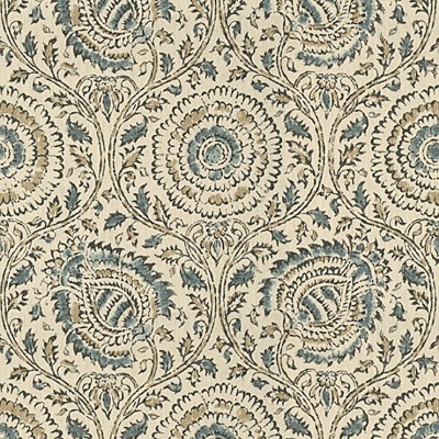 Фото Ткань портьерная с рисунком - Орнамент - стиль Английский - Светло-серый - Купить в Интернет-магазине