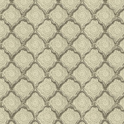 Фото Ткань портьерная с рисунком - Орнамент - стиль Английский - Серый - Купить в Интернет-магазине