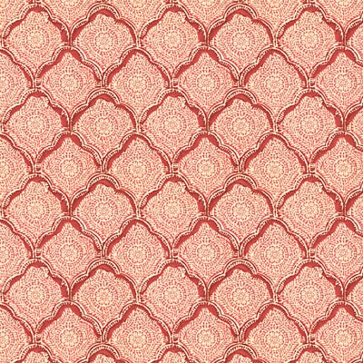 Фото Ткань портьерная с рисунком - Орнамент - стиль Английский - Красный - Купить в Интернет-магазине