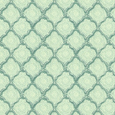 Фото Ткань портьерная с рисунком - Орнамент - стиль Английский - Бирюзовый - Купить в Интернет-магазине