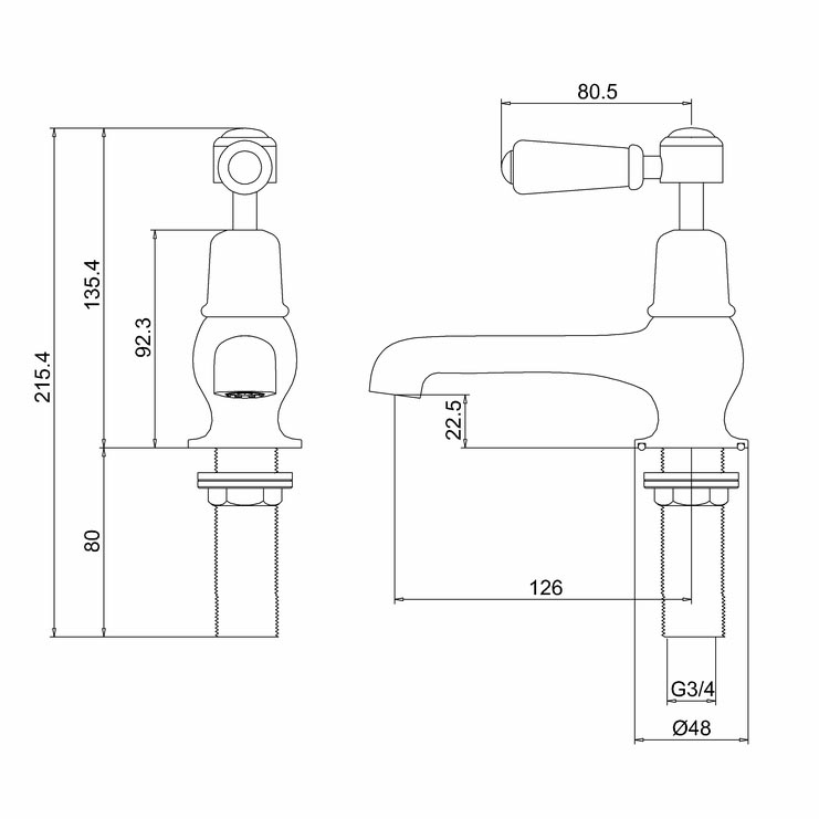Фото Смеситель для душа и ванны - стиль Английский - Купить в Интернет-магазине