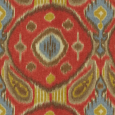 Фото Ткань портьерная с рисунком - Орнамент - стиль Современный - Красный - Купить в Интернет-магазине