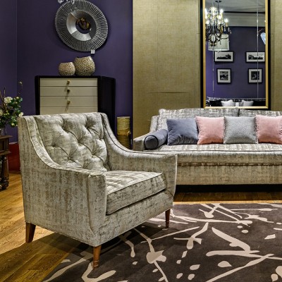 Фото Кресло обитое - стиль Американская классика - Для гостиной - удобное кресло производства США - English Interiors - Protege - В наличии - Купить в Интернет-магазине