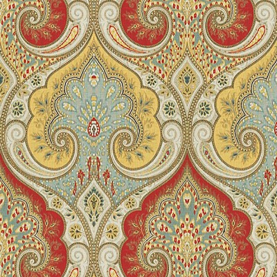 Фото Ткань портьерная с рисунком - Дамаск - стиль Английский - Голуба - Купить в Интернет-магазине
