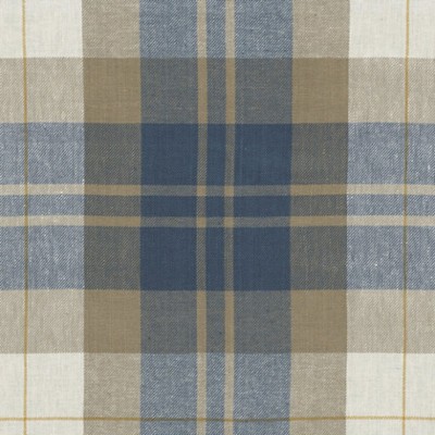 Фото Ткань портьерная с рисунком - Клетка - стиль Американский - Голуба - Купить в Интернет-магазине