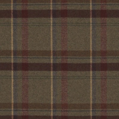 Фото Ткань портьерная с рисунком - Клетка - стиль Американский - Зеленая - Купить в Интернет-магазине