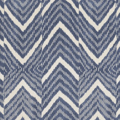 Фото Ткань портьерная с рисунком - Орнамент - стиль Американский - Синий - Купить в Интернет-магазине