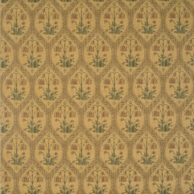 Фото Ткань портьерная с рисунком - Дамаск - стиль Английский - Желтый - Купить в Интернет-магазине