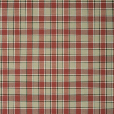 Фото Ткань портьерная с рисунком - Клетка - стиль Английский - Красная - Купить в Интернет-магазине