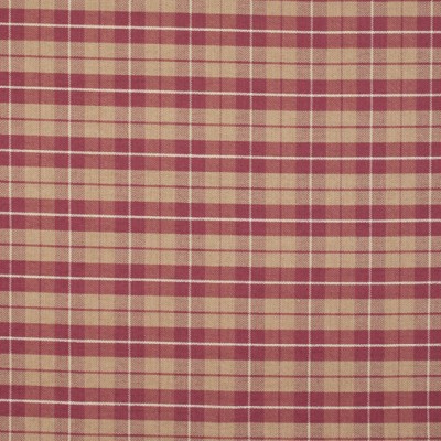 Фото Ткань портьерная с рисунком - Клетка - стиль Английский - Малиновая - Купить в Интернет-магазине