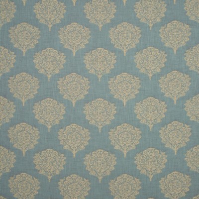 Фото Ткань портьерная с рисунком - Орнамент - стиль Английский - Синий - Купить в Интернет-магазине