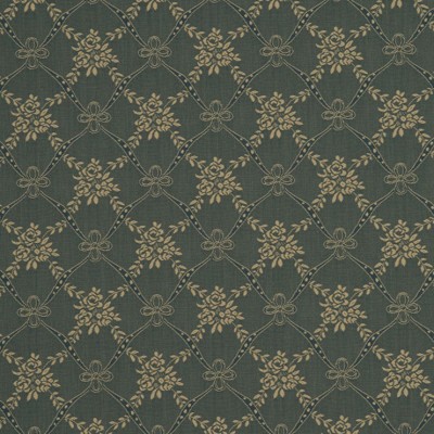 Фото Ткань портьерная с рисунком - Орнамент - стиль Английский - Синий - Купить в Интернет-магазине