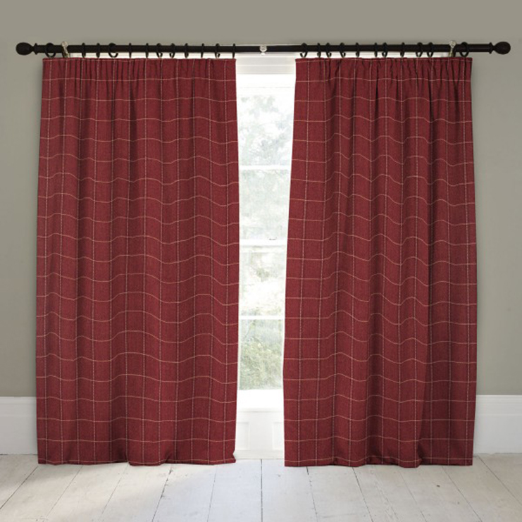 Фото Ткань портьерная с рисунком - Клетка - стиль Английский - Зеленая - Купить в Интернет-магазине