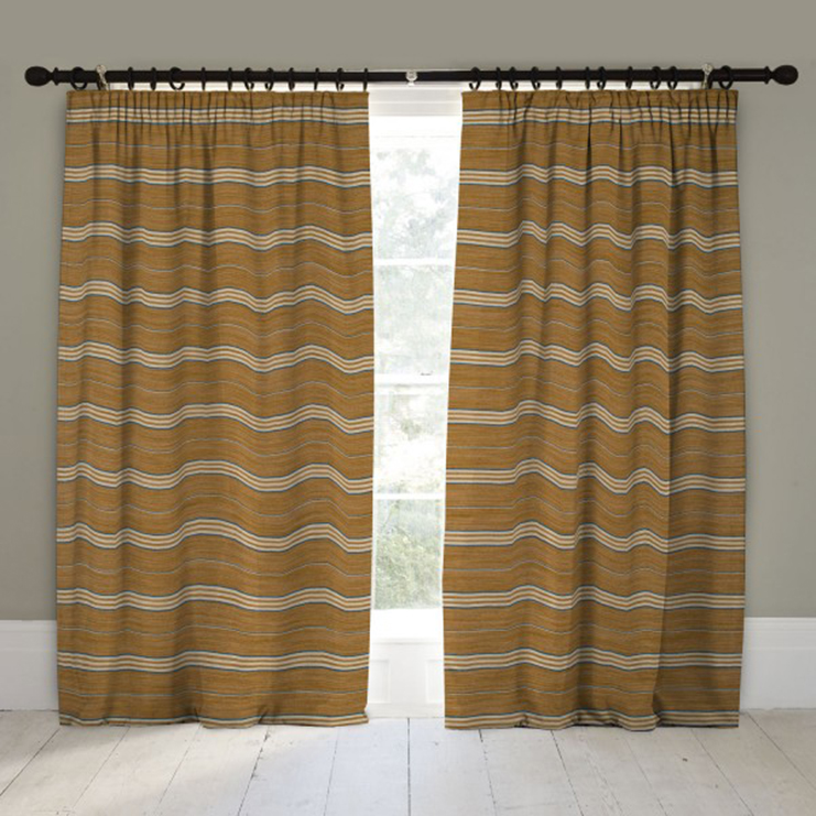 Фото Ткань портьерная с рисунком - Полоски - стиль Английский - Коричневые - Купить в Интернет-магазине