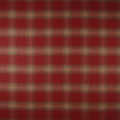 Фото Ткань портьерная с рисунком - Клетка - стиль Английский - Красная - Купить в Интернет-магазине