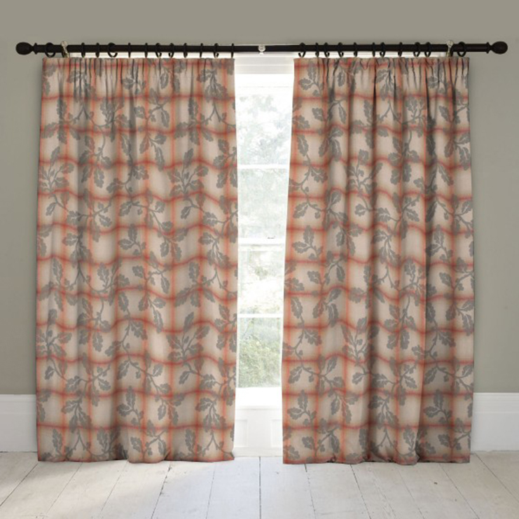 Фото Ткань портьерная с рисунком - Клетка - стиль Английский - Бежевая - Купить в Интернет-магазине