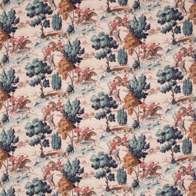 Фото Ткань портьерная с рисунком - Крупный декор - стиль Английский - Розовый - Купить в Интернет-магазине