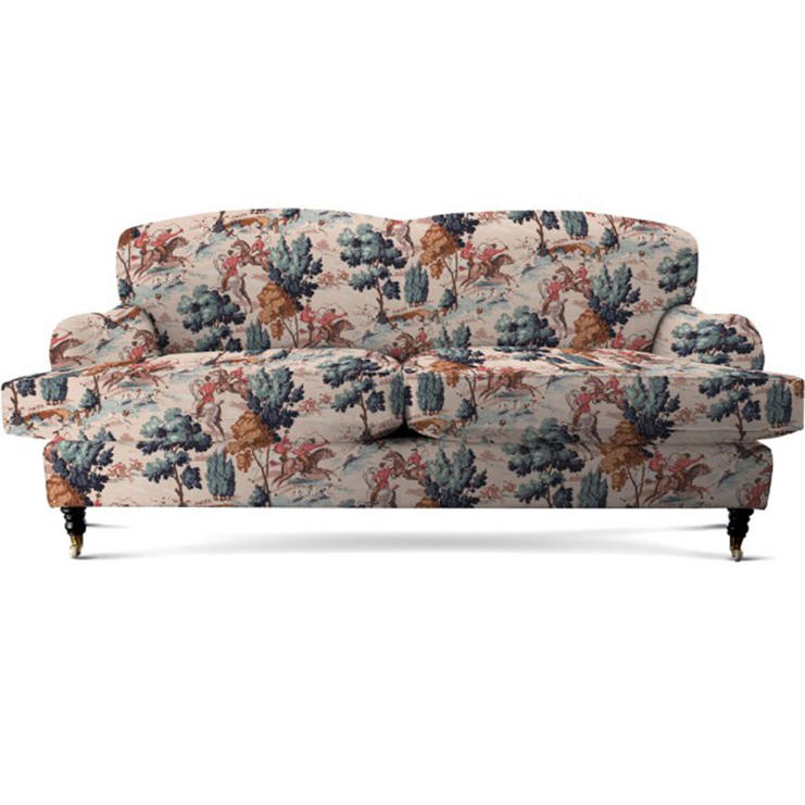 Фото Ткань портьерная с рисунком - Крупный декор - стиль Английский - Кремовый - Купить в Интернет-магазине