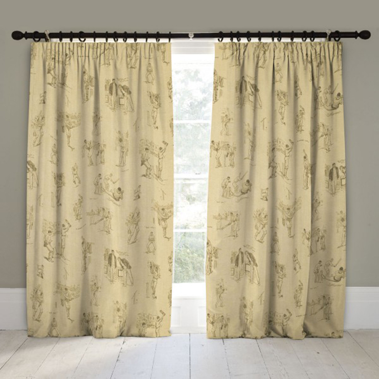 Фото Ткань портьерная с рисунком - Крупный декор - стиль Английский - Бежевый - Купить в Интернет-магазине