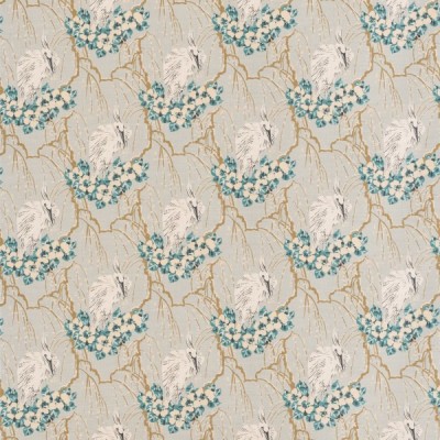 Фото Ткань портьерная с рисунком - Крупный декор - стиль Английский - Светло-серый - Купить в Интернет-магазине