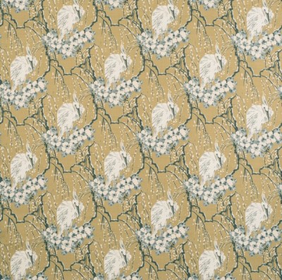 Фото Ткань портьерная с рисунком - Крупный декор - стиль Английский - Золотой - Купить в Интернет-магазине