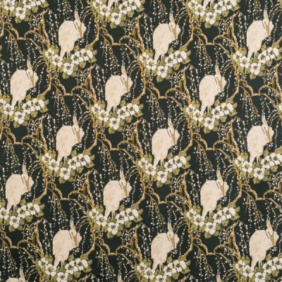 Фото Ткань портьерная с рисунком - Крупный декор - стиль Английский - Черный - Купить в Интернет-магазине