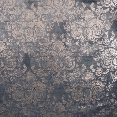 Фото Ткань портьерная с рисунком - Дамаск - стиль Английский - Серый - Купить в Интернет-магазине