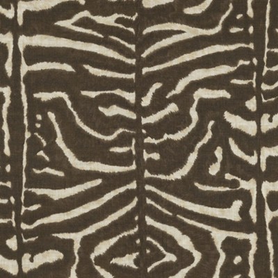 Фото Ткань портьерная с рисунком - Орнамент - стиль Американский - Коричневый - Купить в Интернет-магазине