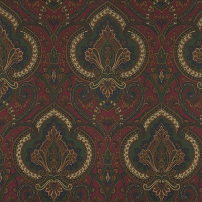 Фото Обои с рисунком - Пейсли - стиль Американский - Красные - Купить в Интернет-магазине