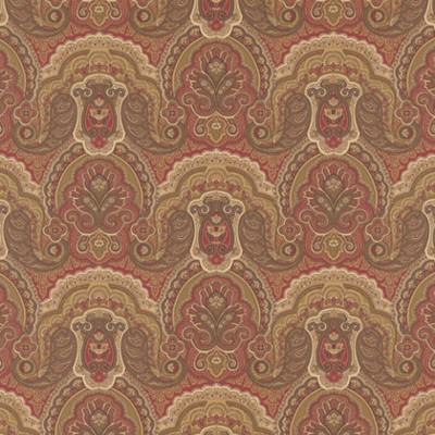 Фото Обои с рисунком - Пейсли - стиль Американский - Красные - Купить в Интернет-магазине