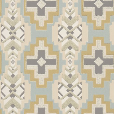 Фото Обои с рисунком - Орнамент - стиль Английская классика - Бирюзовые - Купить в Интернет-магазине