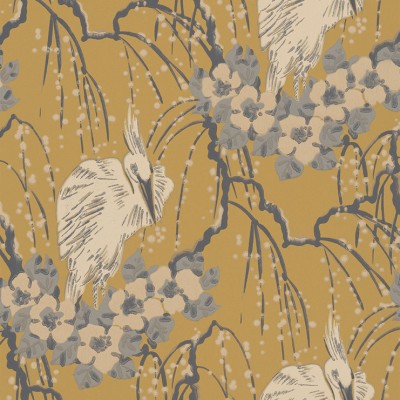 Фото Обои с рисунком - Крупный декор - стиль Английская классика - Желтые - Купить в Интернет-магазине