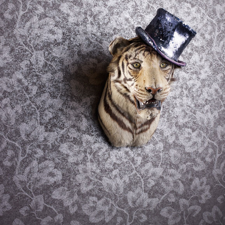 Фото Обои с рисунком - Растение - стиль Английская классика - Серые - Купить в Интернет-магазине Фото Обои с рисунком - Растение - стиль Английская классика - Серые - Купить в Интернет-магазине