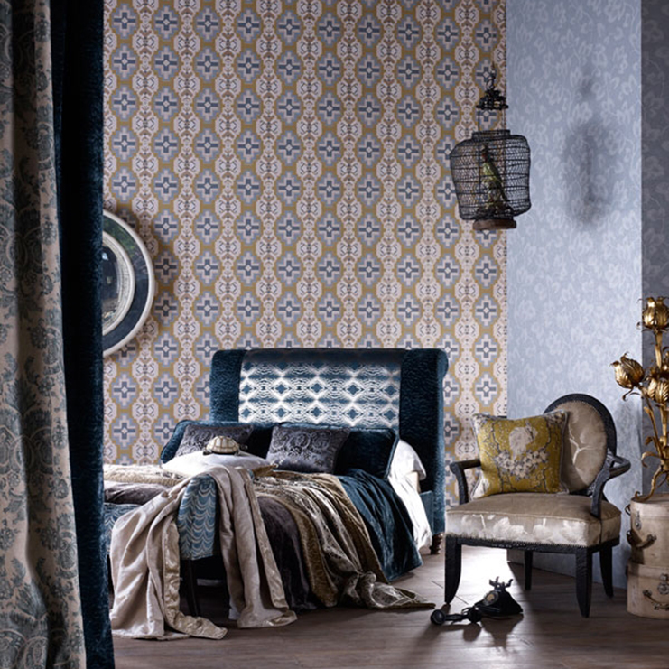 Фото Обои с рисунком - Растение - стиль Английская классика - Серые - Купить в Интернет-магазине Фото Обои с рисунком - Растение - стиль Английская классика - Серые - Купить в Интернет-магазине