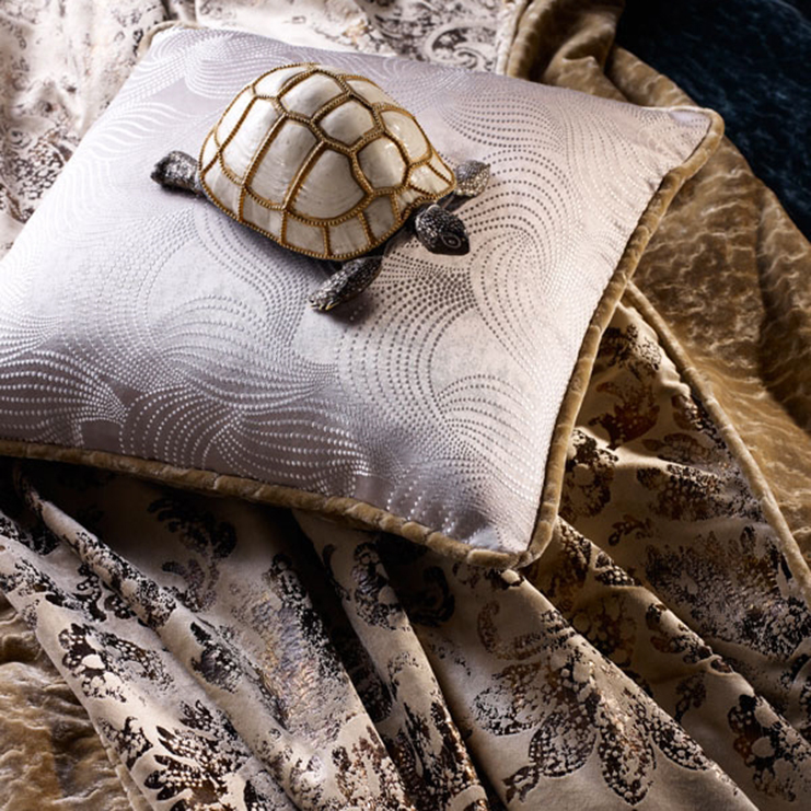 Фото Ткань портьерная с рисунком - Дамаск - стиль Английский - Серый - Купить в Интернет-магазине