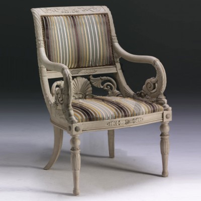 Фото Кресло на деревянной раме - стиль Английская классика - Для гостиной - Купить в Интернет-магазине