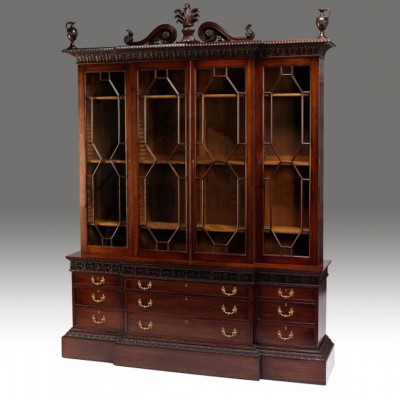 Фото Шкаф книжный/библиотека - стиль Английская классика - Для кабинета - Купить в Интернет-магазине