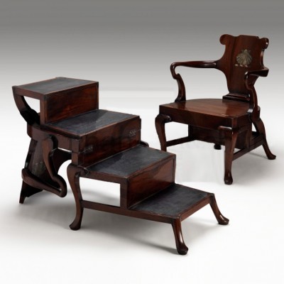 Фото Кресло на деревянной раме - стиль Английская классика - Для кабинета - Купить в Интернет-магазине