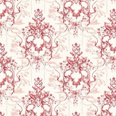 Фото Ткань портьерная с рисунком - Завиток - стиль Английский - Белый - Купить в Интернет-магазине