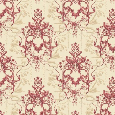 Фото Ткань портьерная с рисунком - Завиток - стиль Английский - Кремовый - Купить в Интернет-магазине