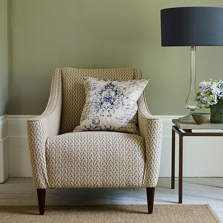 Фото Ткань портьерная с рисунком - Крупный декор - стиль Английский - Бежевый - Купить в Интернет-магазине