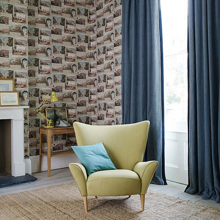 Фото Обои с рисунком - Крупный декор - стиль Английская классика - Серые - Купить в Интернет-магазине